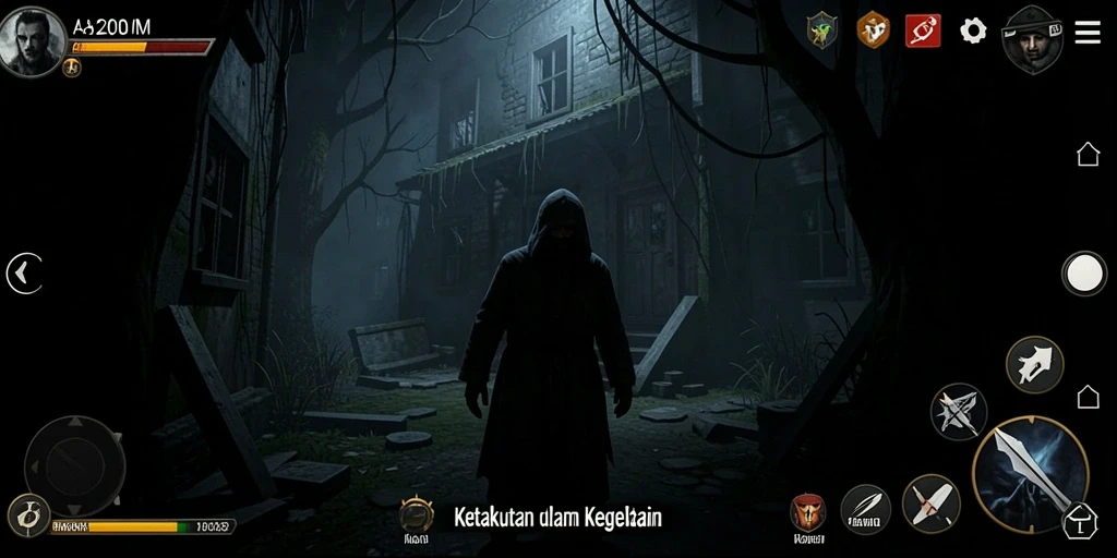 Tangkapan layar menunjukkan aksi seram dalam gameplay A200M.