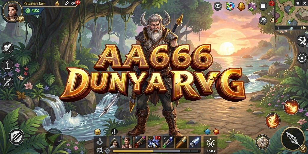 Screenshot gameplay AA666 menampilkan aksi seru di dunia fantasi.