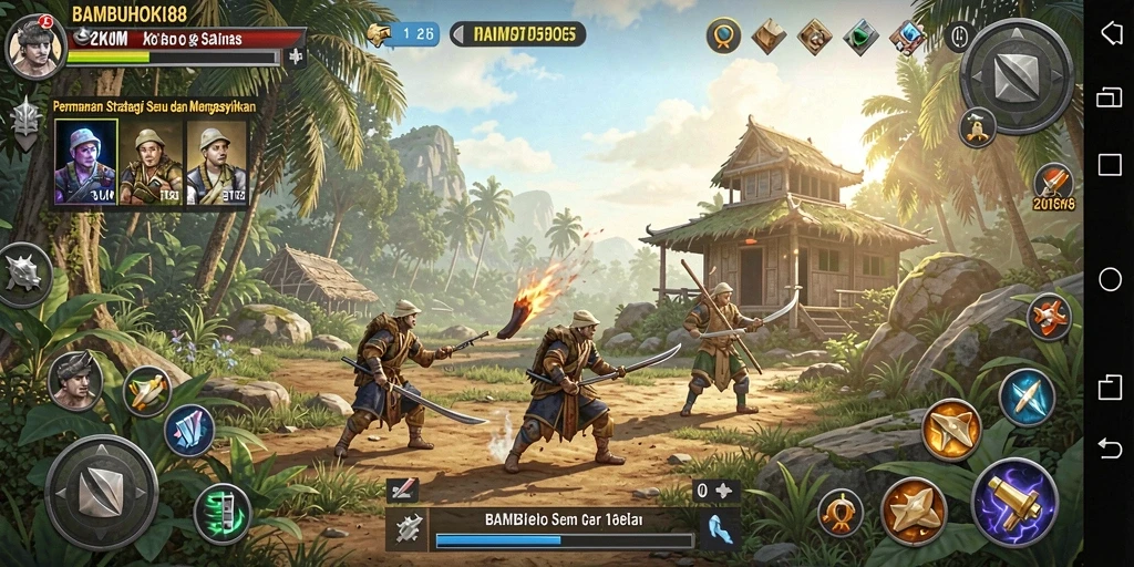 Tangkapan layar dari gameplay seru di BAMBUHOKI88.