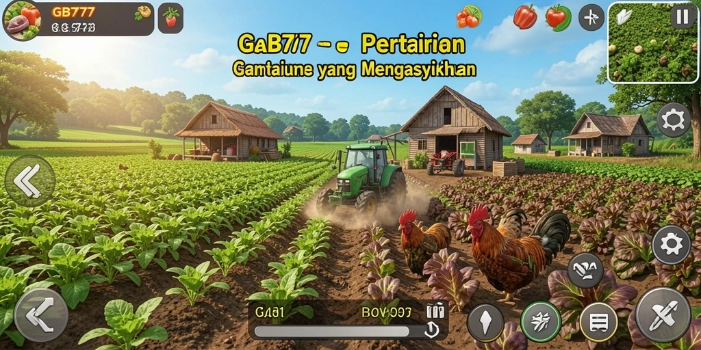 Tampilan gameplay GB777 yang menarik dalam pertanian.