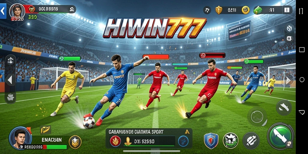 Tangkapan layar gameplay HIWIN777 menampilkan aksi olahraga yang seru.