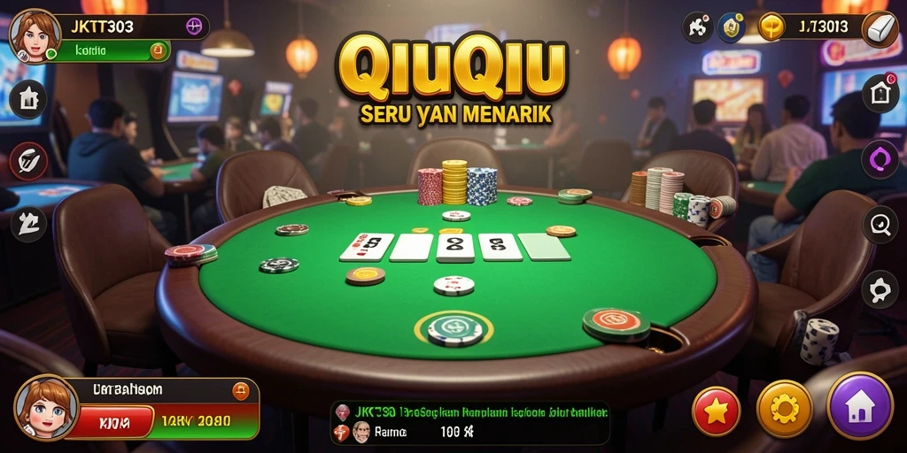 Screenshot JKT303 menampilkan pemain yang serius bermain QiuQiu.