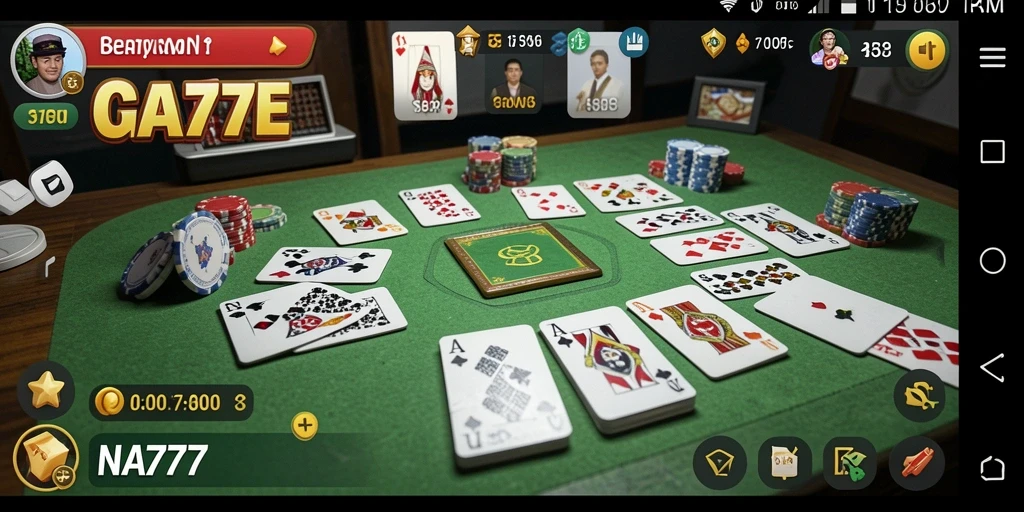 Tampilan screenshot utama NA777 menampilkan gameplay Gaple yang seru.