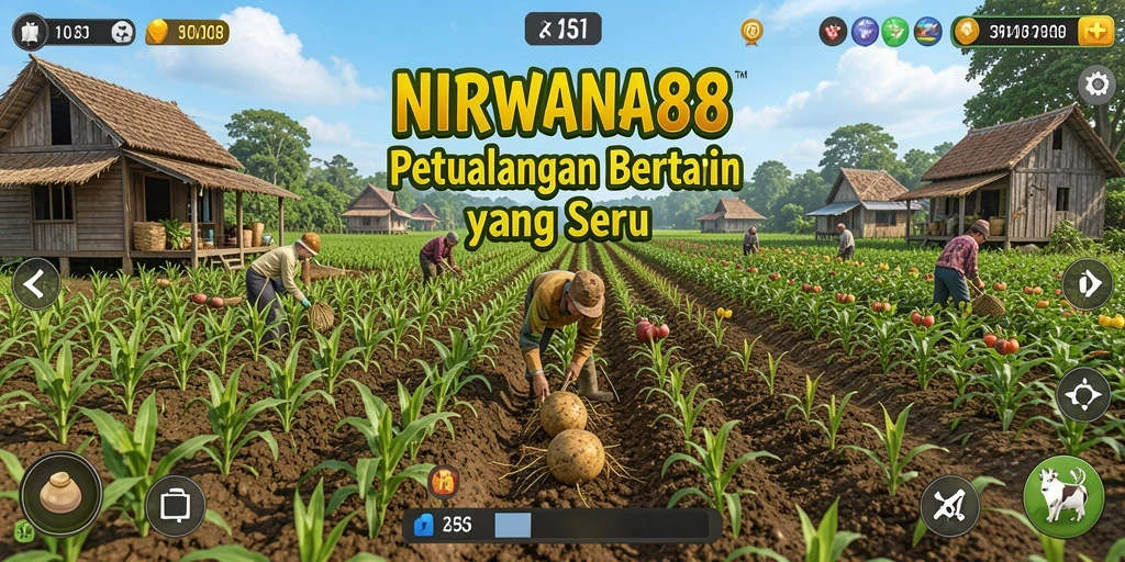 Gameplay seru dalam NIRWANA88 saat bercocok tanam.