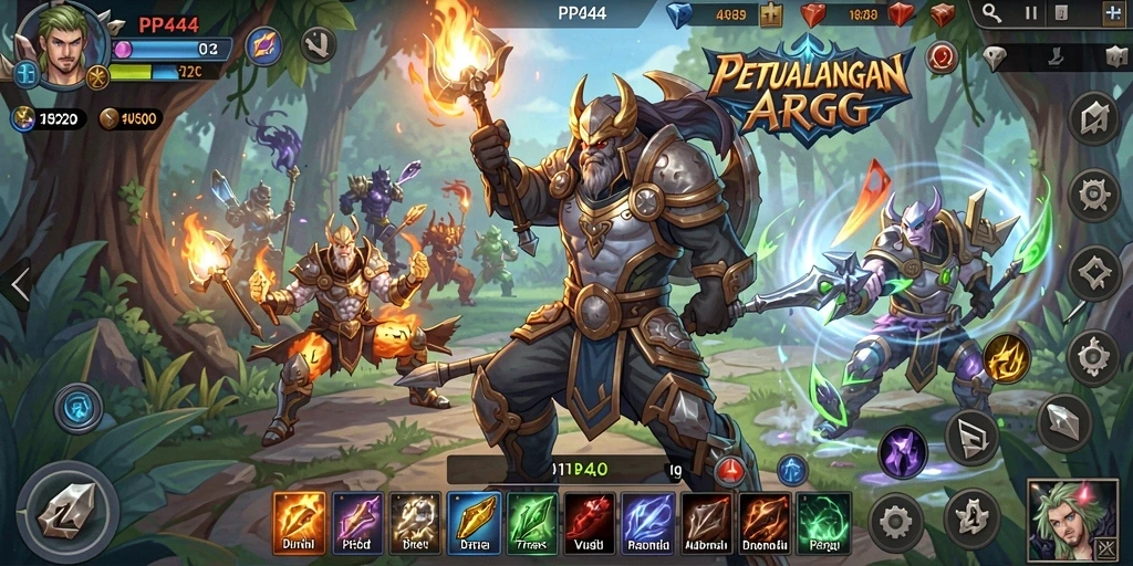 Gameplay seru PP444 dengan aksi pertempuran yang mendebarkan.