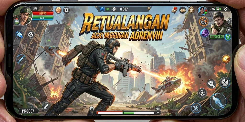 Screenshot utama menampilkan aksi seru di PRG007.