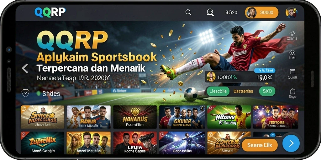 Screenshot QQRP menunjukkan tampilan menarik dan informatif dari taruhan olahraga.