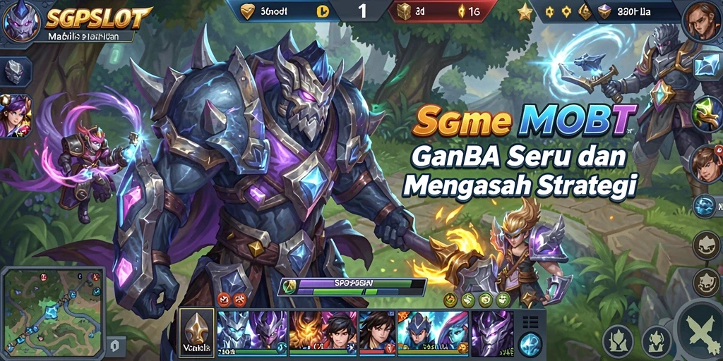 Tampilan seru gameplay MOBA dari SGPSLOT dengan karakter dinamis.