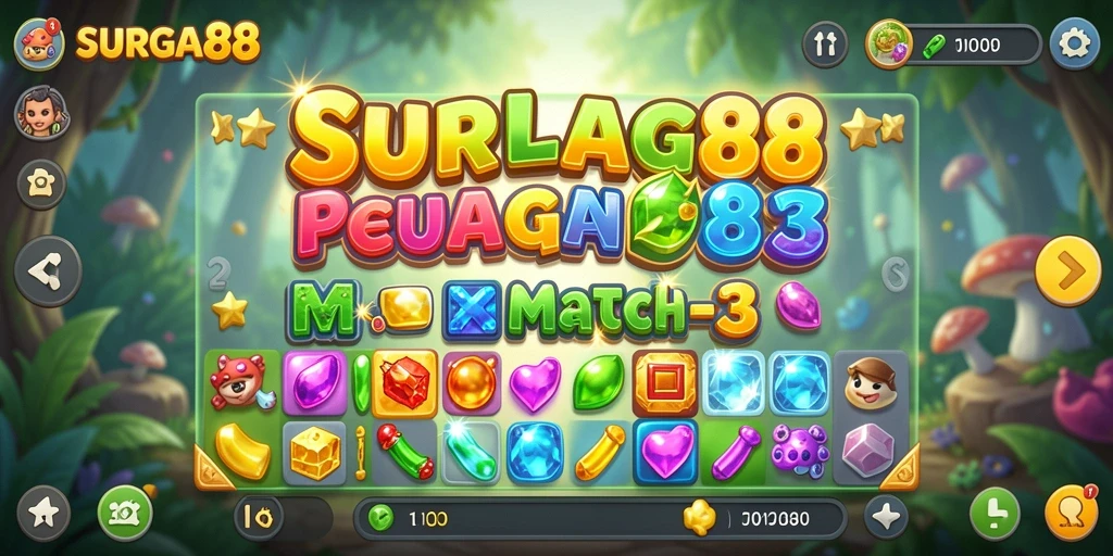 Tampilan gameplay SURGA88 yang seru dan penuh warna.