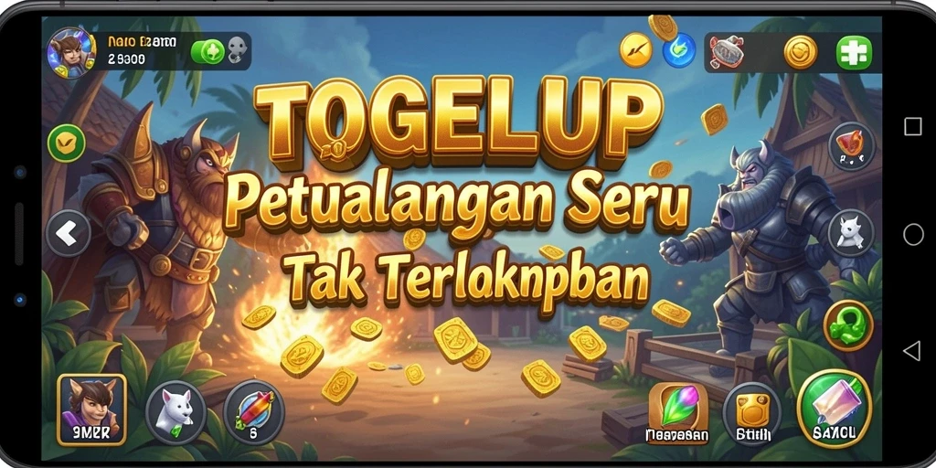 Screenshot gameplay TOGELUP menunjukkan aksi petualangan yang mendebarkan.