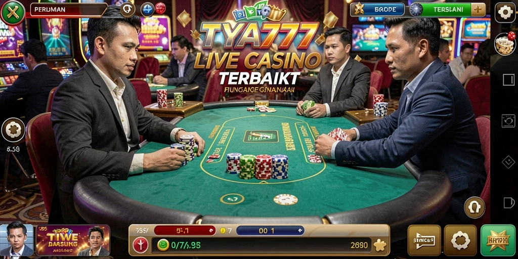 Screenshot TYA777 menampilkan gameplay Live Casino yang seru dan interaktif.