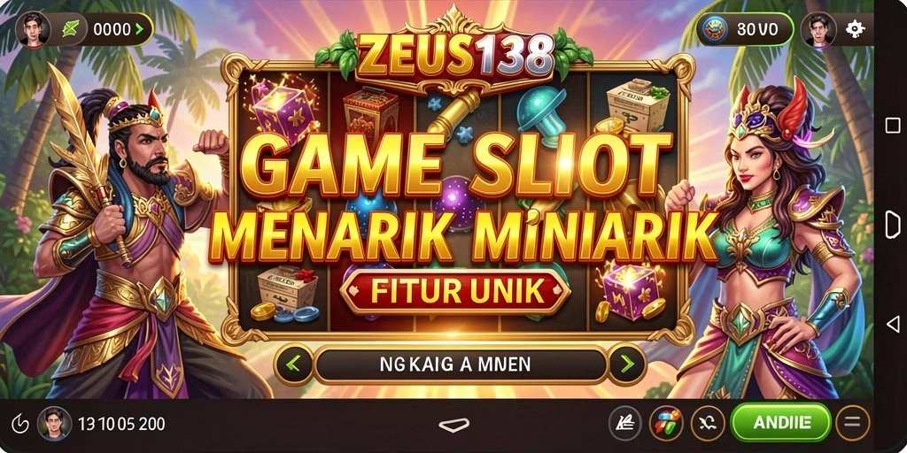Screenshot gameplay ZEUS138 yang menunjukkan gulungan dan simbol menarik.